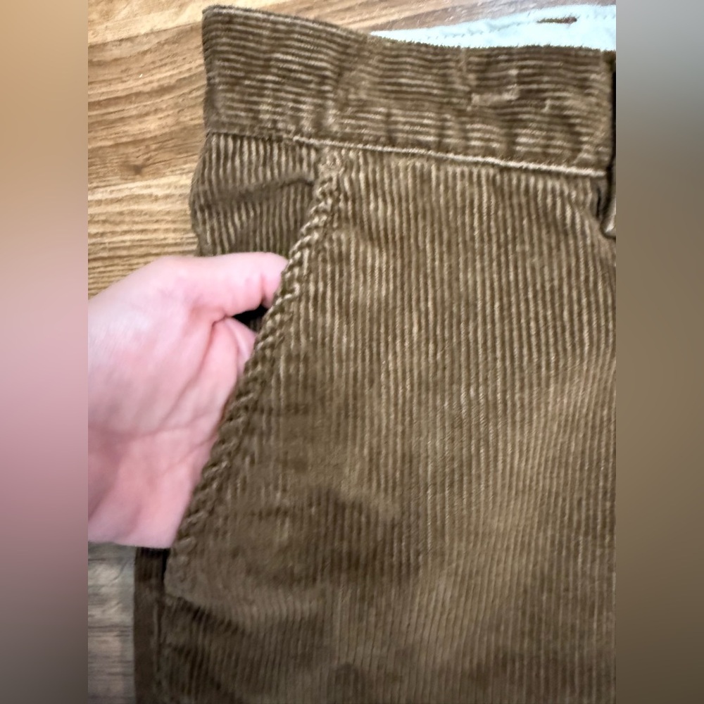NWT L.L Bean Classic fit preppy casual Brown corduroy pants 38x29 - Picture 5 of 9